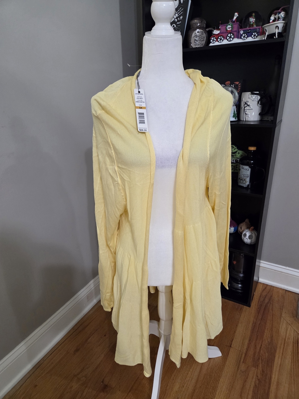 Joseph A Light Yellow Open-Front Cardigan